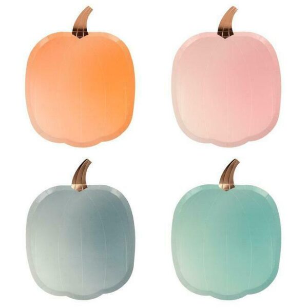 HALLOWEEN Pastel Ombre Pumpkin Plates