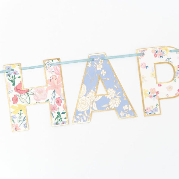 Meri Meri Floral Garden Happy Birthday Banner