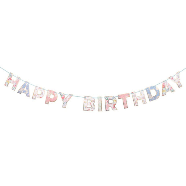 Meri Meri Floral Garden Happy Birthday Banner