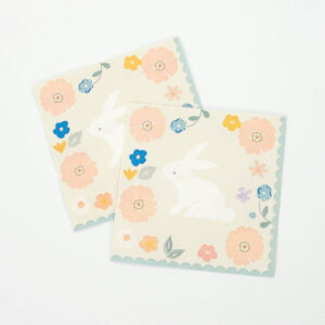 Meri Meri Easter Floral and Bunny Small Napkins