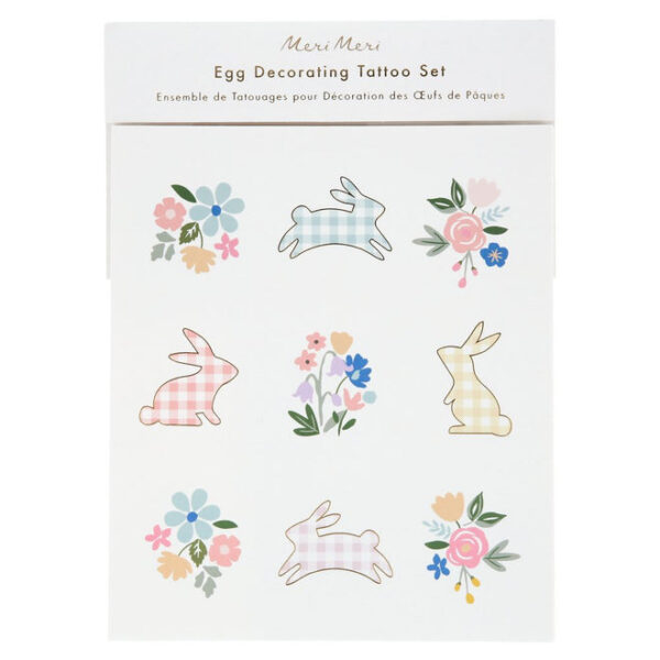 Meri Meri Easter Bunny Egg Decorating Tattoos Set