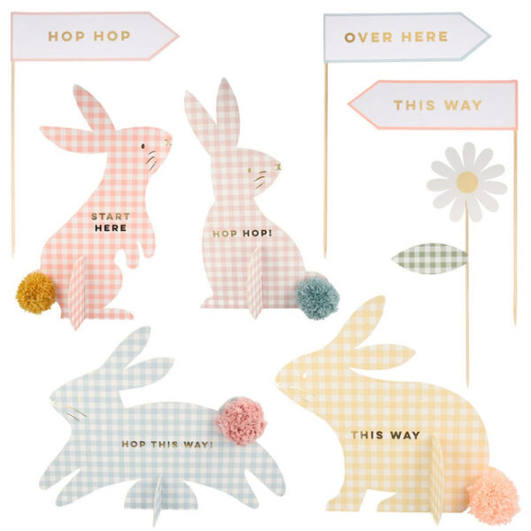 Meri Meri Gingham Easter Bunny Egg Hunt Kit