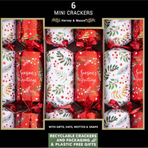 Harvey and Mason Seasons Greetings Mini Crackers